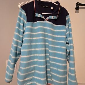Striped Blue and Pink Women's Sweatshirt